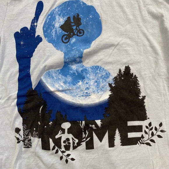 E.T. Home T Shirt Extra Terrestrial ET Home Light Blue Small - Picture 3 of 8